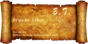 Brazda Tibor névjegykártya
